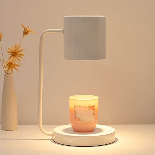 Kerzenwärmerlampe, Dimmbare Kerzenwärmerlaterne, Sanftes Kerzenlicht, Brennende Kerzenatmosphäre, mit Stufenlosem Dimmerschalter für Heimtextilien und Geschenke für Familie und Freunde(Weiss)