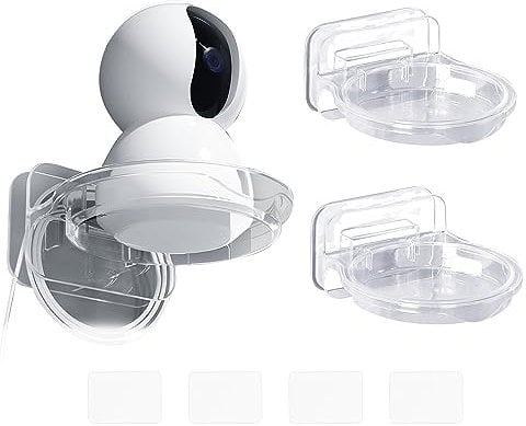 Soporte Montaje Pared para CáMara - Universal PláStico Juego CáMaras Domo Vigilancia, Interiores, Seguridad Sistemas del hogar Exteriores, con Organizador Cables, 2 Piezas