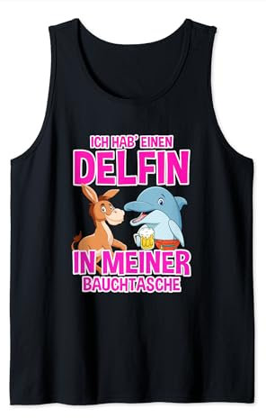 Delfin in meiner Bauchtasche Party Outfit Malle Mallorca Tank Top
