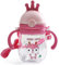 Alled Tasse Apprentissage Bebe, Biberon Eau Bebe Silicone pour Enfants de plus 6 mois, Tasse Paille Enfant Anti Fuite Gobelet Bebe avec Poignée Cordon 300ml