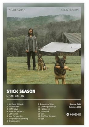 NEDOES Stick-Saison – Musikalbum-Poster, Leinwand, Poster, Schlafzimmer, Dekoration, Sport, Landschaft, Büro, Raumdekoration, Geschenk, ungerahmt, 50 x 75 cm