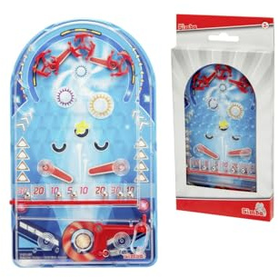 Simba Mini Flipper – Reisespiel, kompakter Geschicklichkeitsspielspaß, handliches Format 12 × 20 × 1,6 cm, ideal als Mitbringsel, ab 3 Jahren