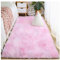 Bibykivn Teppich Wohnzimmer Hochflor Teppiche Waschbarer, 80x160 cm Moderner Langflor Teppiche Anti-Rutsch Unterseite Carpet, Weich Teppich (Hellrosa, 80x160 cm)