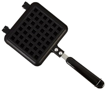 LIFKOME Hausgebrauch Waffeleisen Aus Aluminiumlegierung Antihaft-waffel Und Kuchenform Für Köstliche Hausgemachte Waffeln Und Pfannkuchen Für Kleine Küchen Und Camping