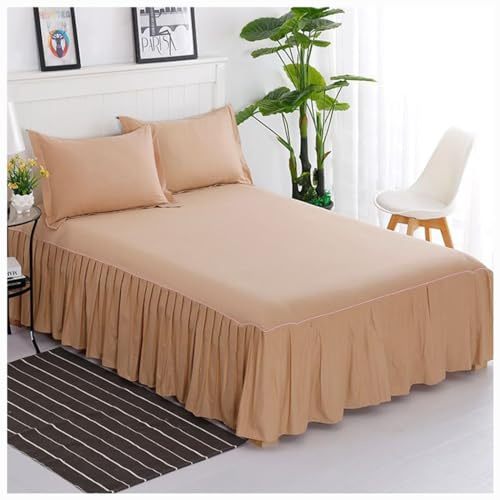 RTSFKFS Bettrock Tagesdecke Rüschen Bett Rock Bett Volant Tagesdecke Mit Rüschen Baumwolle Mit 2 Kissenbezug Faltenresistent Und Ausbleichen Beständig (Color : #13, Size : 150x200cm)