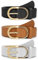 Udekit Damen Leder Gürtel für Kleider, Jeans, Hosen, Modischer Gold Schnallen Gürtel für Mädchen und Damen (3 Stück/Set) Groß