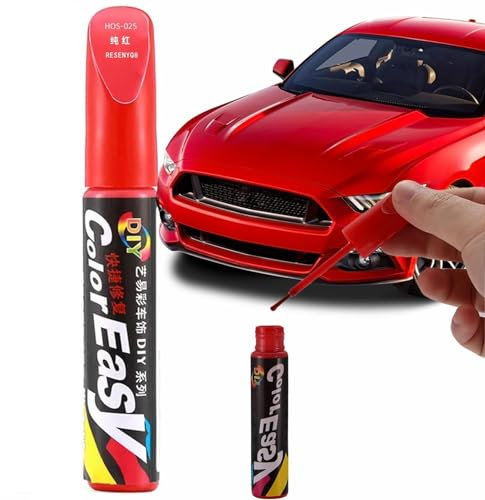 TUKNON Auto Lackstift Lackreparaturstift, Lackstift Auto, Auto Lackstift, Auto Reparatur Lack Auto Pinsel, Lack Reparatur, Auto Kratzer Reparatur Stift, Lackstift Auto Lack Reparatur (Rot)
