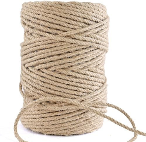 LZ.MZXU Corde de jute 10 m/15 m/20 m Ficelle de jardin pour extérieur, décoration, loisirs créatifs