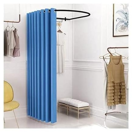 BOKNI Partition Curtain Dressing Room Clothing Store Fitting Room With Shading Curtain U-Dressing Room Mobile Fitting Room For Privacy Protection And Room Divider