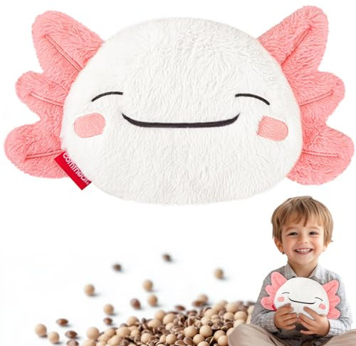 comfheat Axolotl Mikrowelle Heizkissen für Schmerzlinderung, parfümierte Mikrowellenheizkissen Gefülltes Tier für Krämpfe, Muskeln, natürliche Hitze Pack feuchte Wärme mit waschbarer Abdeckung