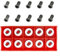 HOHOVYVY Hartmetall Wendeschneidplatten Set,Runde Hartmetalleinsätze Zum Drechseln R12 X 2,5 mm Drehwerkzeuge Mit Schrauben 10 Stück