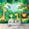 Papier Peint Panoramique Oiseau Animal De La Jungle De Dessin Animé 350x256 cm Papier Peint Intissé Mural, Poster Geant Mural Impression 3D, pour Salon Chambre d'enfants restaurant Décoration Murale