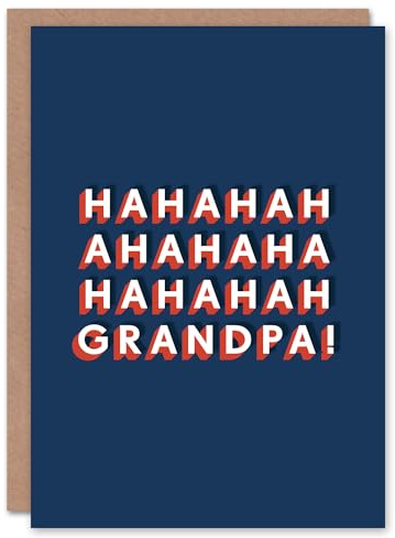 Artery8 Hahahaha Grandpa Funny Old Age Joke Cheeky For Him Birthday Card