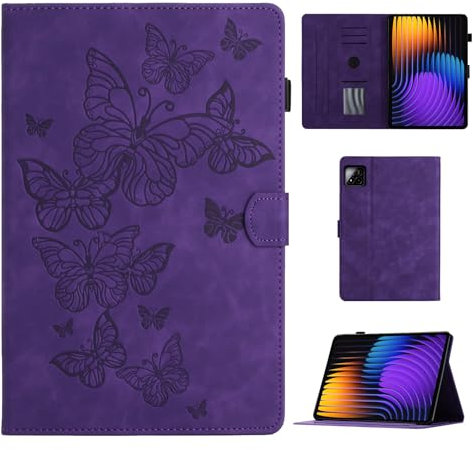 CASAFUNY Custodia Cover per Xiaomi Pad 7 / Pad 7 Pro 11.2 Pollici 2024, Copertura protettiva con Supporto Cover per Xiaomi Pad 7/7 Pro, Viola