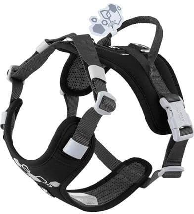 Hurtta Weekend Warrior II Eco Dog Harness (Raven, Black, 65-80 cm)