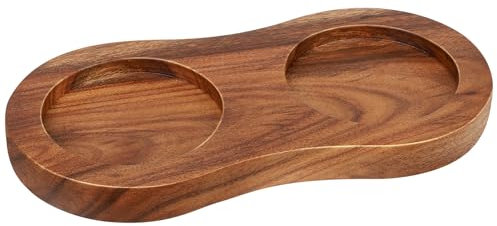 Salt and Pepper Grinder Tray, Acacia Wood Tray, Multi-Purpose Salt and Pepper Tray, 2.2’ Diameter, (Grinder Not Included)