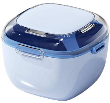 Denture Cups Soaking, Leak Proof Denture Cleaning, 3.74x3.74in Retainer Cleaning Box, Denture Bath Cup, Mouth Guard Case for Home, Offices, Car, Travel, Convenient, Portable
