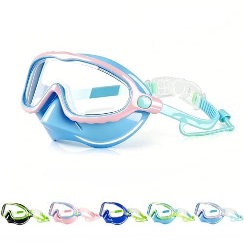 ZeiLaBang Kakadi Taucherbrille,Tauchmaske mit Nasenabdeckung,Verstellbares Silikonband Schnorchelmaske,Tauchbrille aus weichem Silikon,Bequemes elastisches Kopfband Schnorchelmaske