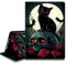Bxgolkgd Funda para tablet Amazon Kindle Fire 7 (12ª generación, versión 2022), a prueba de golpes, con función de encendido y apagado automático, murciélago de calavera de gato