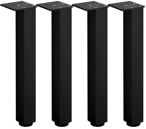 Pieds de Canapé, Lot de 4 Pieds Meuble Noir Pied de Cuisine Réglable Pied Banc Aluminum Alloy | Anodisé Patte Armoire Hauteur: 3-40cm Fauteuils Canapé-lit Bureau Table Basse Tabourets 30cm/11.8