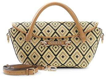 GUESS Handtasche Umhängetasche Sophia Mini Satchel Lemon hellgelb