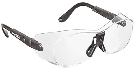 voltX RETRO SAFETY OVERGLASSES Geeignet als FITOVERS für SMALL, MEDIUM Größe Brillengestelle (Klar Linsen) CE EN166F, Anti Fog und Anti Kratzer, UV Schutz