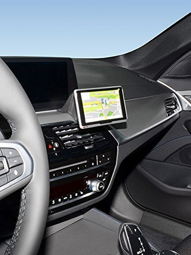 KUDA Handyhalterung passend für BMW 5er (G30/ G31) ab 2017 - Telefonkonsole für Smartphones, Handys, Navi und mehr – Kunstlederkonsole, schwarz, 6695