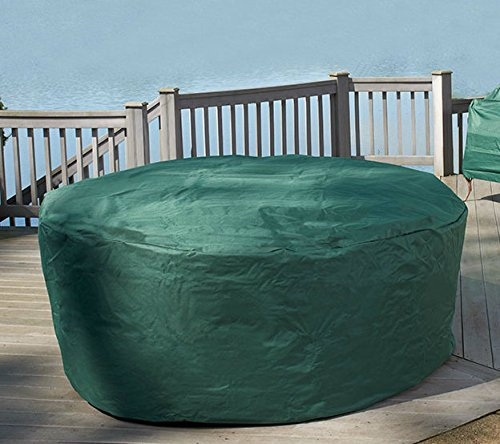 Garden Mile® Durable Waterproof Green Garden Large 4 - 6 Seat Round Patio Furniture Set UV Protection Cover 166cm x 86cm