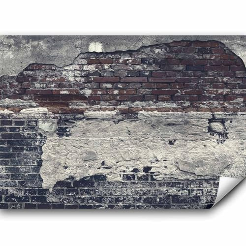 murando - Fototapete selbstklebend Wandverkleidung Ziegel, 392x280 cm | Selbstklebend ohne Kleister, Full HD Druck, ideal fürs Wohn- oder Schlafzimmer, schnelle Montage, lichtbeständig, geruchsfrei