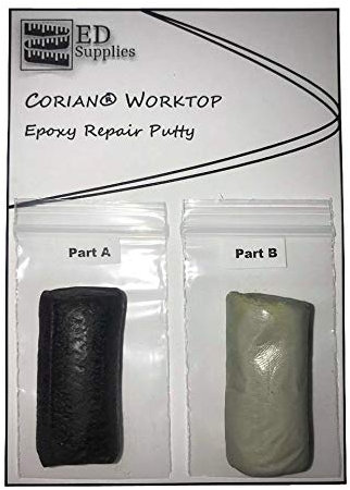 Corian® Sink & Worktop Epoxy Repair Putty – Repairs Broken Edges, Chips & Cracks. 38g (Black)