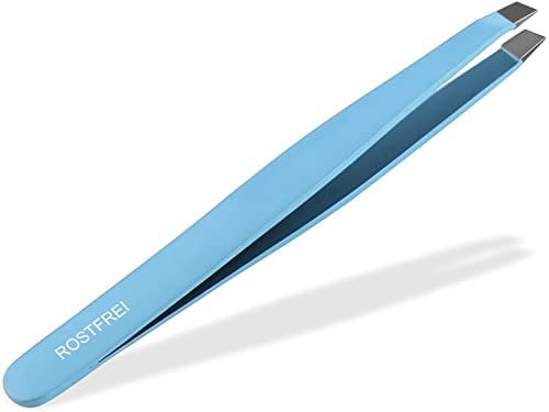 InstrumenteNrw Haarzupfpinzette Schräg Hellblau 10 cm 2 mm