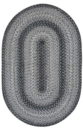 Flint Hill Premium Jute Geflochtener Bereich Teppich von Homespice, 20 x 30 cm, oval, grau, wendbar, natürliches Jute-Garn, rustikal, ländlich, Bauernhaus, Küstenstil – 30 Tage risikofreier Kauf