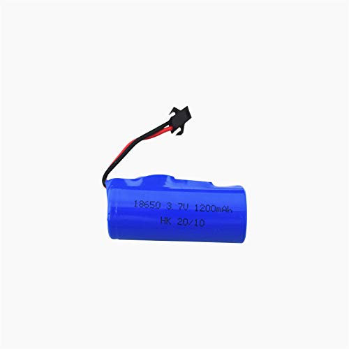 UNHU 3.7V 1200mah Lipo Akku Batterie für DE45 Remote Control RC Car Truck Buggy 1:14 High Speed, 18650 Wiederaufladbarer RC Batterien Ersatzakku Akkupack