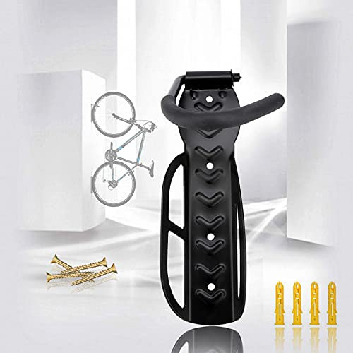 Crochet pour Vélo,Support Attache Mural,Peu Encombrants Noir Support Mural our Vélo en Acier Crochet de Rangement Vertical avec Vis Universel pour Scooter électrique Bicyclette