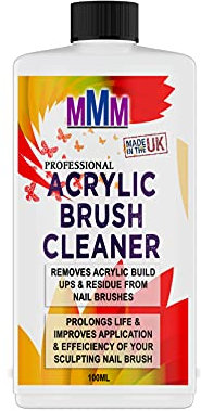 Acrylic Nail Brush Cleaner POWERFUL Liquid Cleaner for Acrylic Gel Nail Brushes (100ML)