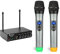 Fifine UHF Wireless Microphone System with Dual Handheld Mics for Karaoke Party, M-K036