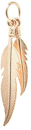 FIYAH Rose Gold Feather Necklace - Sterling Silver & Rose Gold Plated Women's Feather Pendant on a 16 - 18 Extendable Chain - Luxury Necklace Gift Box