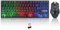 CHONCHOW Clavier de jeu et souris sans fil G112 (expédié depuis les États-Unis, combo noir)