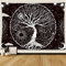 Wonrizon Wandteppich mit Baum des Lebens, schwarz-weiß, Galaxie-Weltraum-Wandteppich, ästhetisch, psychedelisch, Wandbehang für Wohnzimmer, Schlafzimmer (150,1 x 210,1 cm)