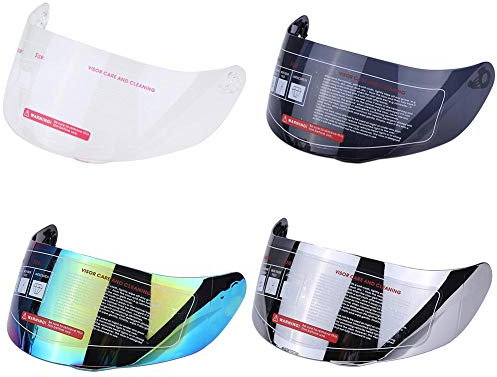 AYNEFY Motorradhelm Visierscheibe Windschutzscheibe Explosionsschutz UV Schutz Windschutzscheibe Ersatz für 316 902 AGV K5 K3SV (Transparent) 28 x 12.5cm