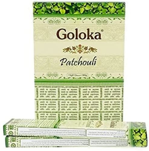 Goloka R?ucherst?bchen Patchouli Incense Stick 3/6/ 12/24 Gratis Halter (6X Goloka Patchouli)