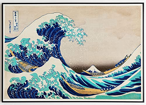 JOPRICO Die große Welle aus Kanagawa von Katsushika Hokusai - Japan Poster - Asia Dekoration - Vintage Japan Kunstdruck Größe 42x60cm (A2)