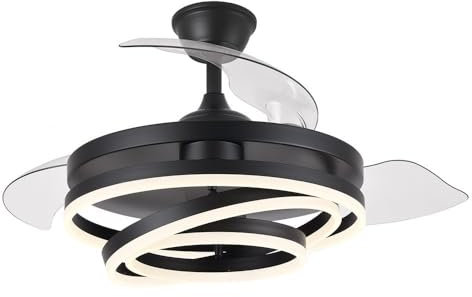FABRILAMP Ventilador 72w Dc Kai Negro 3 Aspas Transp. 6Vel. 3 Colores 43/58x50/107 C/remoto,memoria Y temp. 6120lm