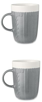 Grosse Tasse 310 m mit Strickmuster Keramik Design Becher
