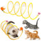 Katzentunnel Katzenspielzeug Tunnel Spieltunnel Folded S Katzen Tunnel Spielzeug Cat Tunnel Spiral Mit Federspielzeug und Spielzeugmäuse für Alle Katzen Kaninchen Welpen