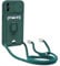 Dllatui Cover Compatibile con iPhone Xs Max, Cover con Cordino Tracolla, Slidable Fotocamera Protezione Custodia,Supporto,Slot Schede, Silicone Case (Verde)