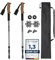 JELEX Nature Teleskop Walking Stöcke für Nordic Walking verstellbar, inkl. diverser Aufsätze für Outdoor Aktivitäten, ultraleichte Wanderstöcke mit Antishock-Technologie (Grau Premium)