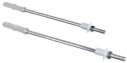 Marley Regenrinnen System Dachrinnenteile DN 53 Fallrohrsystem Grau RAL 7040 Dachrinnenset aus PVC (Stockschraube M8 x 250 mm 2 St.)