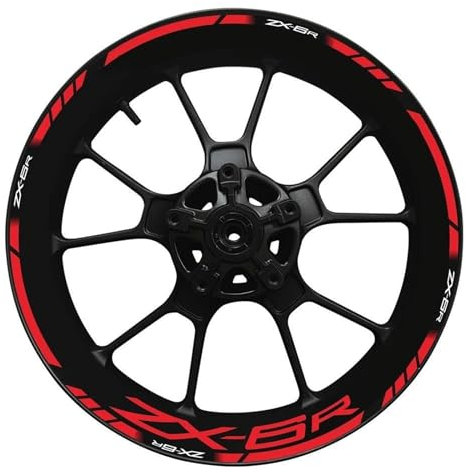 Motorrad 17 Zoll Radnabe Aufkleber Aufkleber Reflektierende Wetterfeste Streifen Band Felgen Dekorieren Für Kawasaki Für Ninja Zx-6r (Größe : 25)
