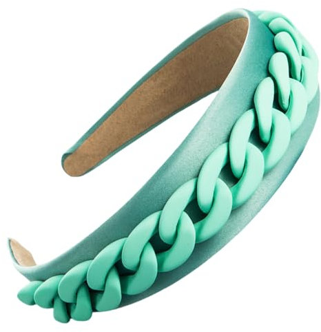 scicent Headbands for Women Wide Hairband with Large Chain Fashion Non-Slip Head Band for Girls 27507